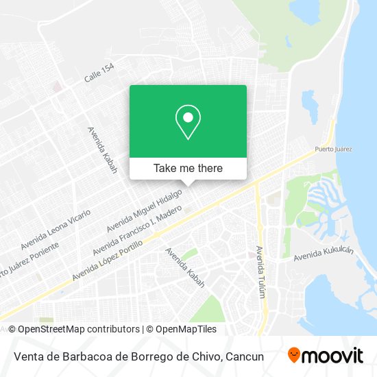 Mapa de Venta de Barbacoa de Borrego de Chivo
