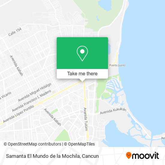 Samanta El Mundo de la Mochila map