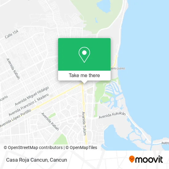 Casa Roja Cancun map