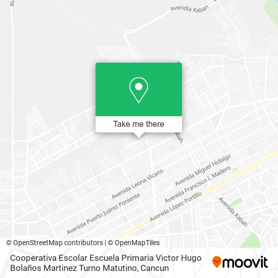Mapa de Cooperativa Escolar Escuela Primaria Victor Hugo Bolaños Martinez Turno Matutino
