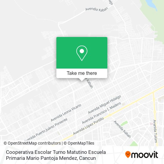 Cooperativa Escolar Turno Matutino Escuela Primaria Mario Pantoja Mendez map
