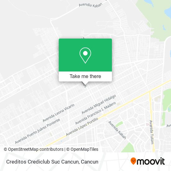 Creditos Crediclub Suc Cancun map