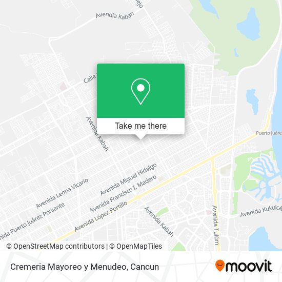 Mapa de Cremeria Mayoreo y Menudeo