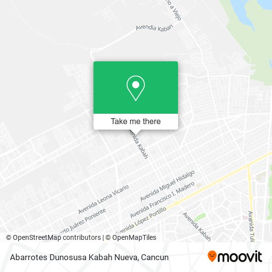 Abarrotes Dunosusa Kabah Nueva map