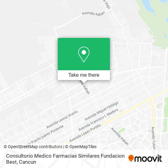 Mapa de Consultorio Medico Farmacias Similares Fundacion Best