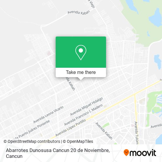 Abarrotes Dunosusa Cancun 20 de Noviembre map