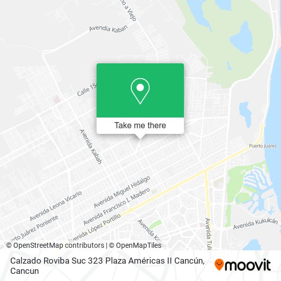 Calzado Roviba Suc 323 Plaza Américas II Cancún map
