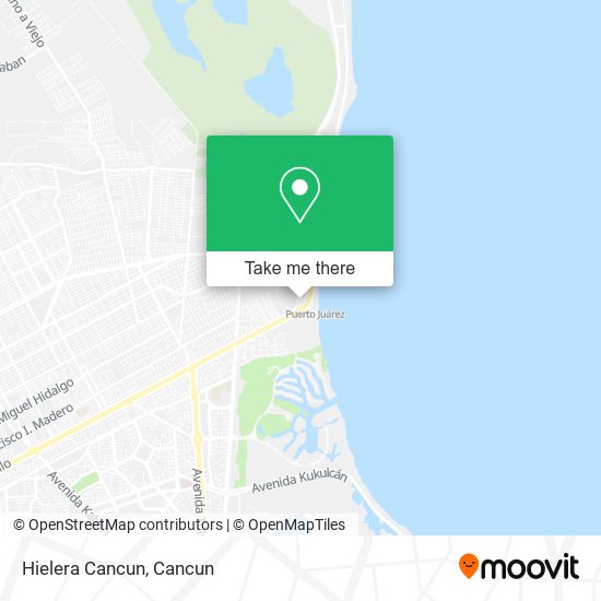 Hielera Cancun map