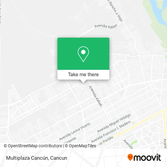 Mapa de Multiplaza Cancún