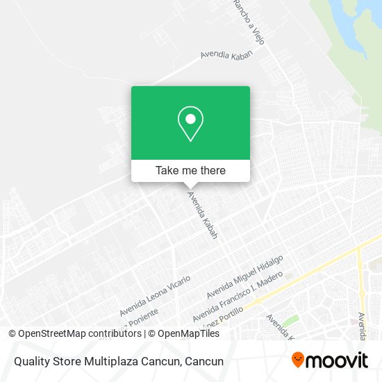 Mapa de Quality Store Multiplaza Cancun