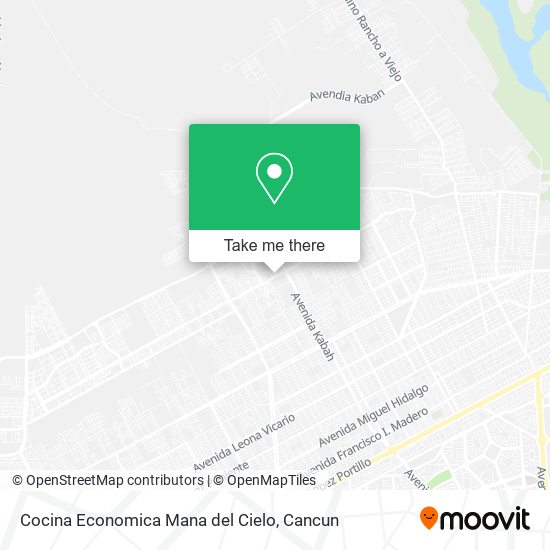 Mapa de Cocina Economica Mana del Cielo