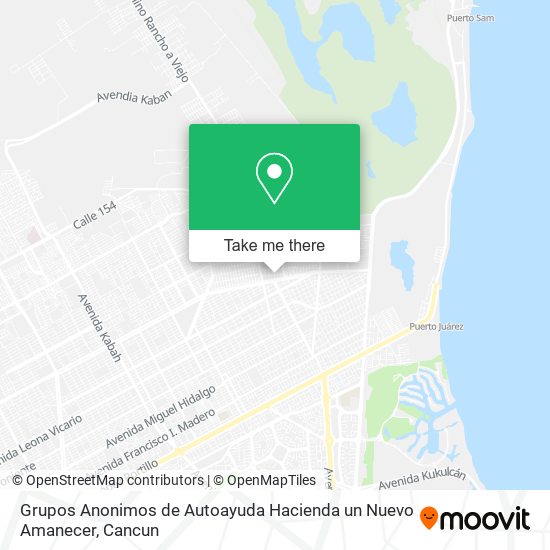 Mapa de Grupos Anonimos de Autoayuda Hacienda un Nuevo Amanecer