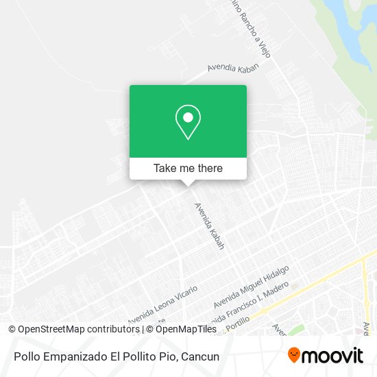 Mapa de Pollo Empanizado El Pollito Pio