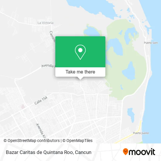 Bazar Caritas de Quintana Roo map