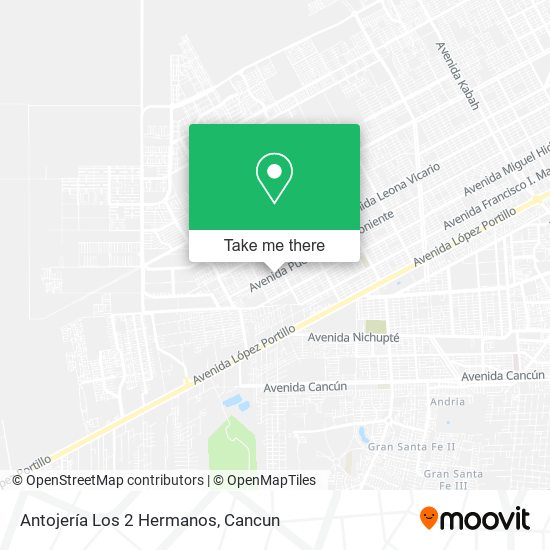 Antojería Los 2 Hermanos map