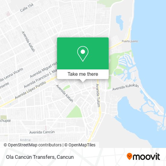 Mapa de Ola Cancún Transfers