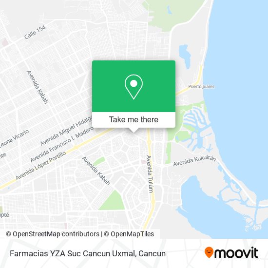 Mapa de Farmacias YZA Suc Cancun Uxmal