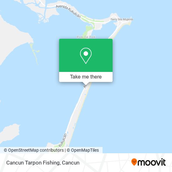 Cancun Tarpon Fishing map