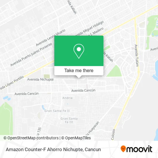 Amazon Counter-F Ahorro Nichupte map