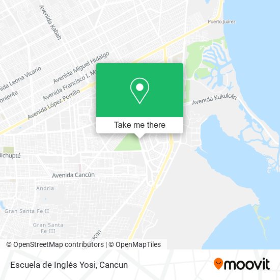 Mapa de Escuela de Inglés Yosi