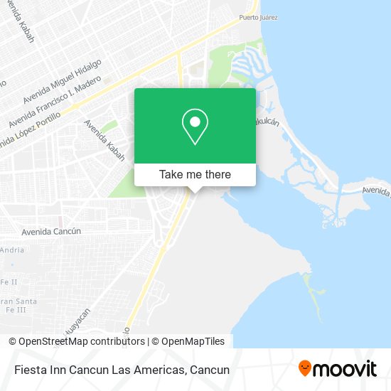 Fiesta Inn Cancun Las Americas map