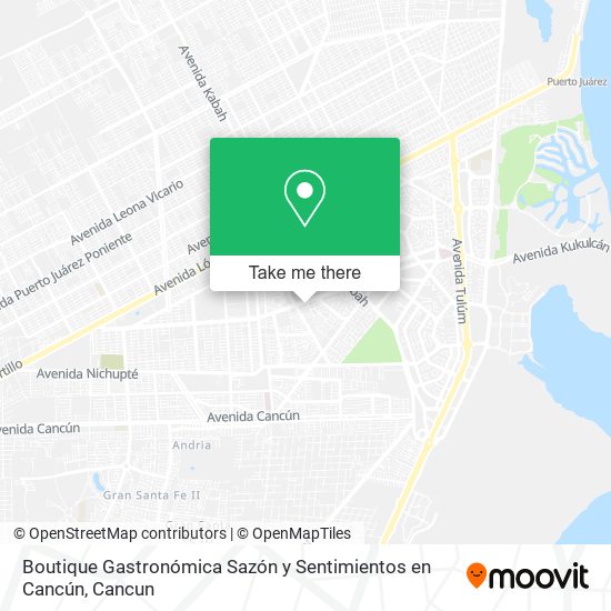 Mapa de Boutique Gastronómica Sazón y Sentimientos en Cancún