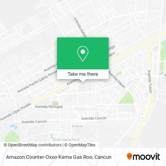 Amazon Counter-Oxxo-Kema Gas Roo map