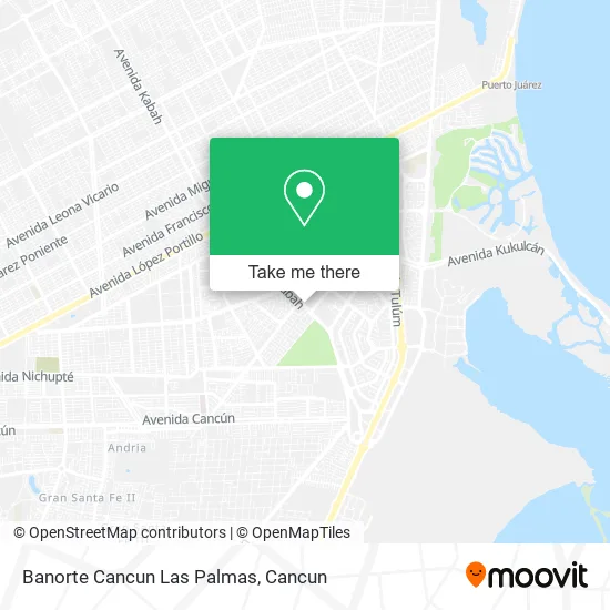 Banorte Cancun Las Palmas map