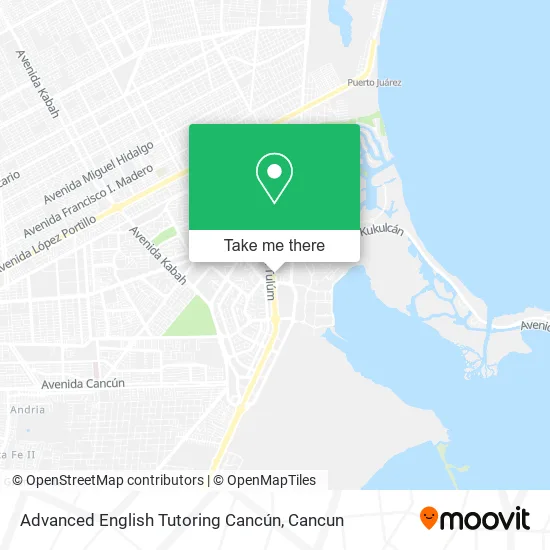 Advanced English Tutoring Cancún map