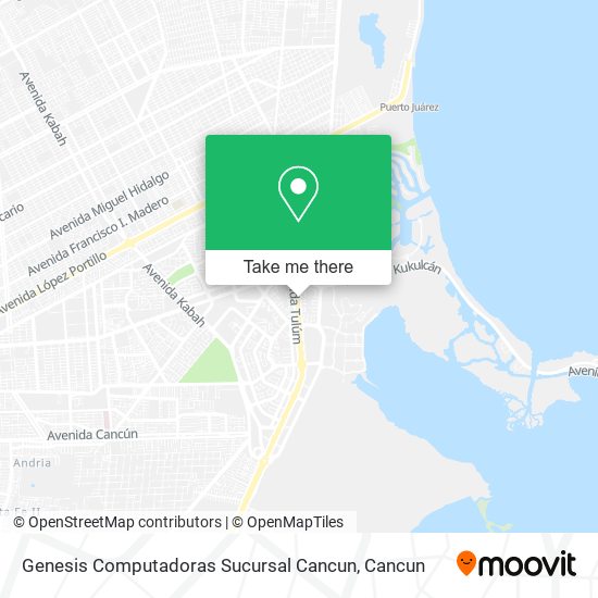 Genesis Computadoras Sucursal Cancun map