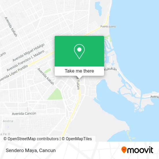 Sendero Maya map