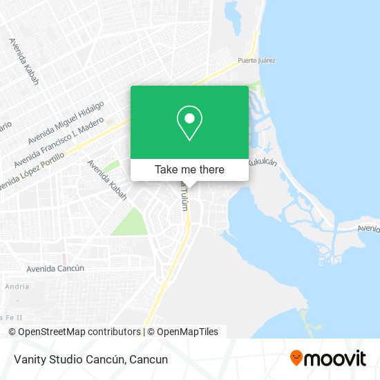 Vanity Studio Cancún map