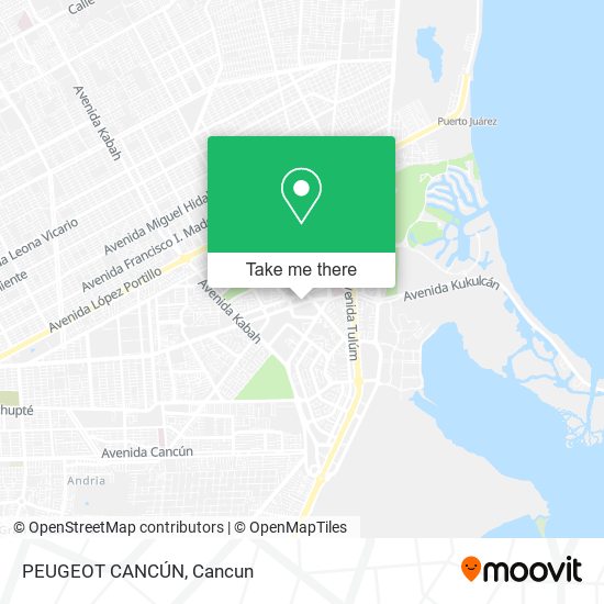 Mapa de PEUGEOT CANCÚN