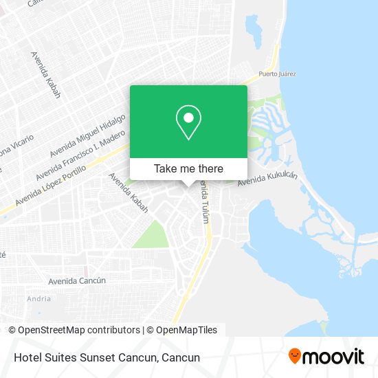 Hotel Suites Sunset Cancun map