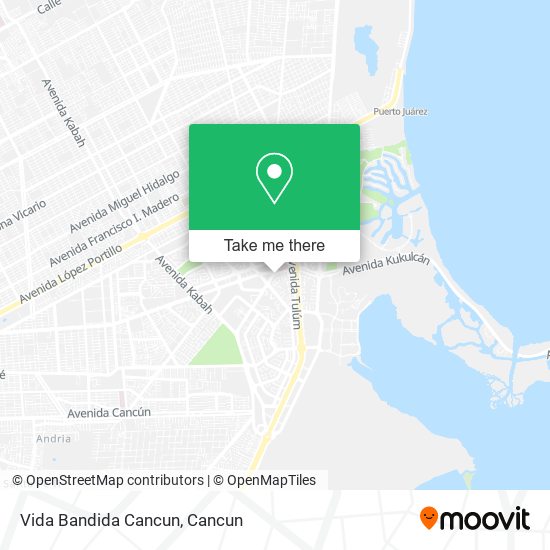 Vida Bandida Cancun map