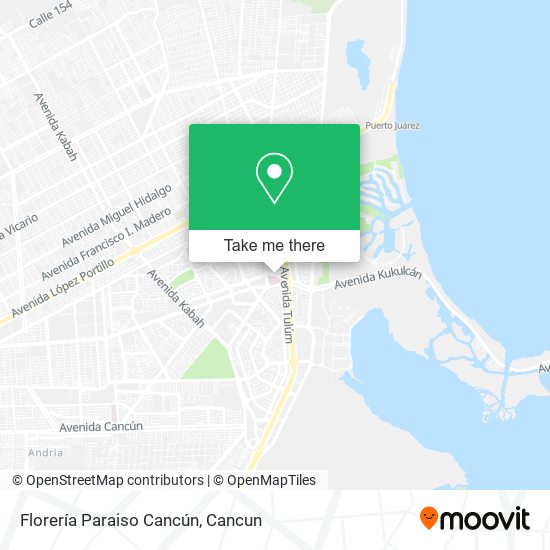 Florería Paraiso Cancún map