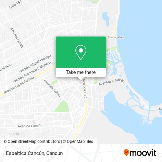 Esbeltica Cancún map