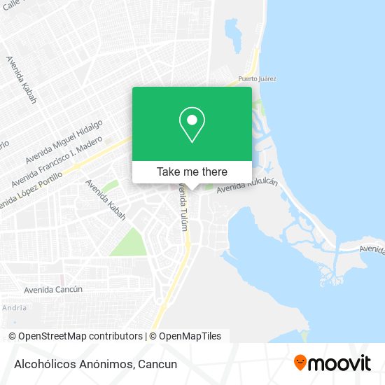 Mapa de Alcohólicos Anónimos