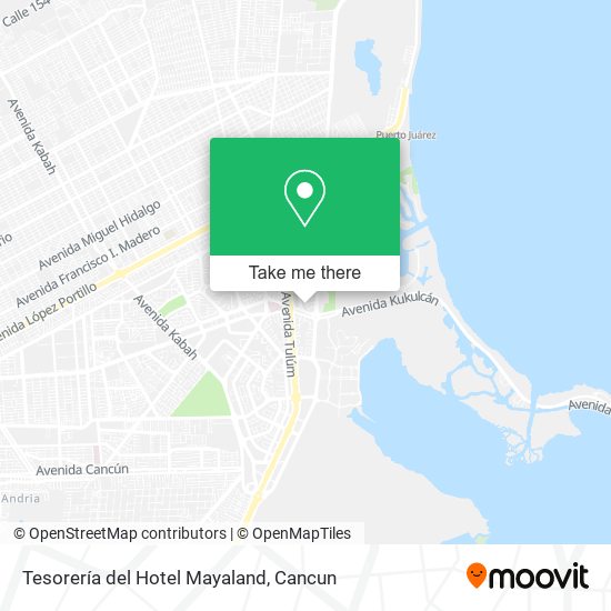 Mapa de Tesorería del Hotel Mayaland