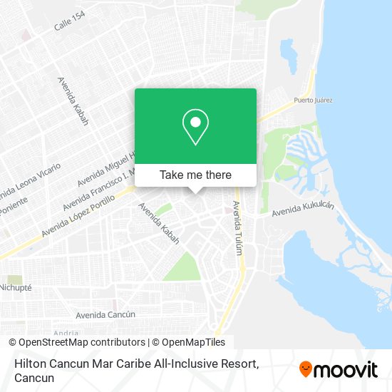 Hilton Cancun Mar Caribe All-Inclusive Resort map
