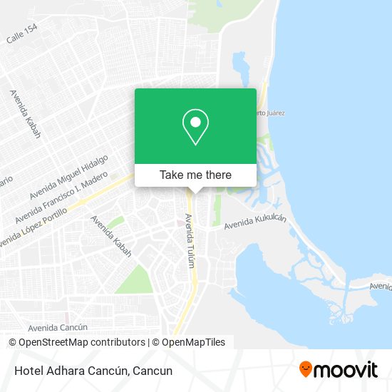 Mapa de Hotel Adhara Cancún