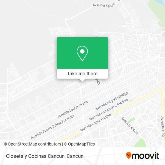 Closets y Cocinas Cancun map