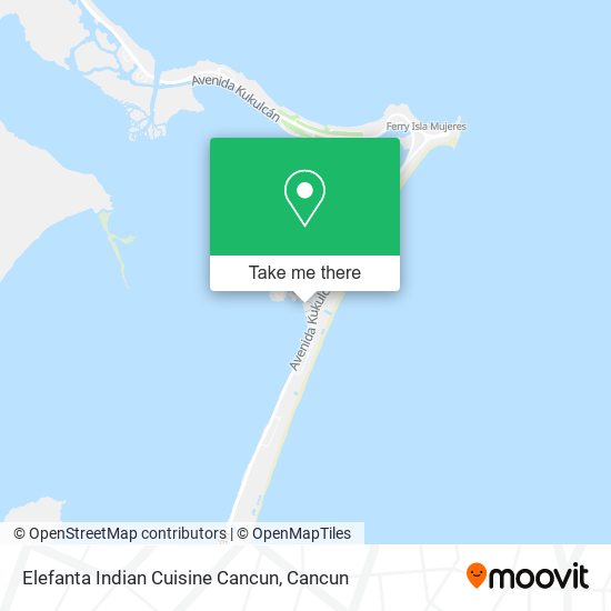 Elefanta Indian Cuisine Cancun map