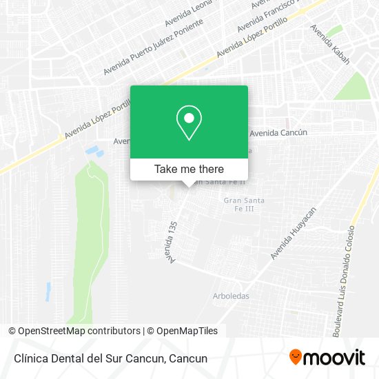 Mapa de Clínica Dental del Sur Cancun