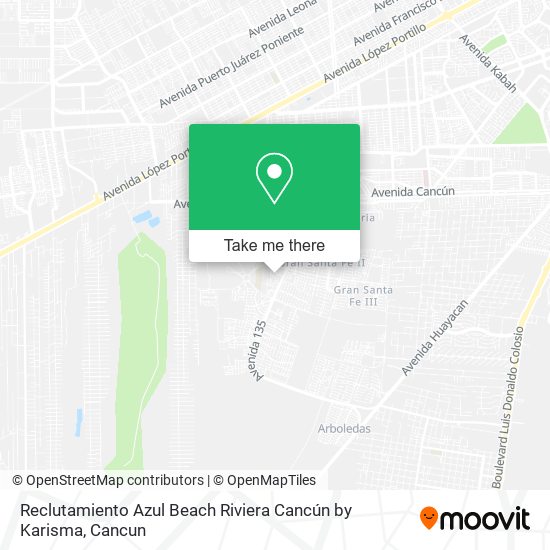 Reclutamiento Azul Beach Riviera Cancún by Karisma map