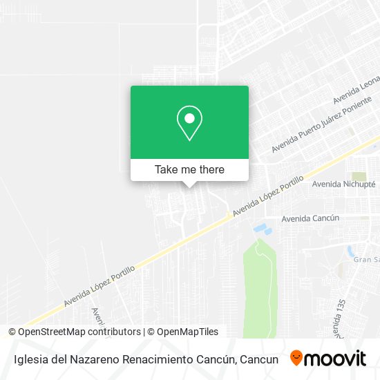 Iglesia del Nazareno Renacimiento Cancún map