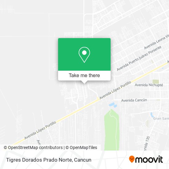 Tigres Dorados Prado Norte map