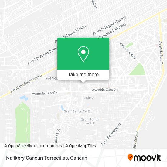 Mapa de Nailkery Cancún Torrecillas