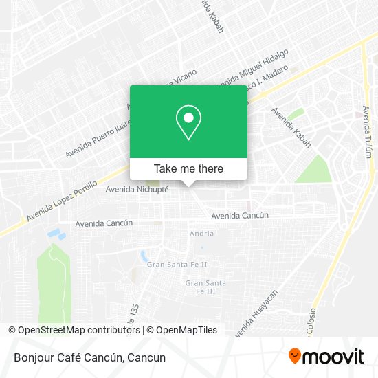 Bonjour Café Cancún map