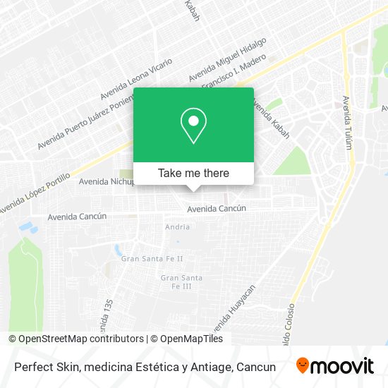 Mapa de Perfect Skin, medicina Estética y Antiage